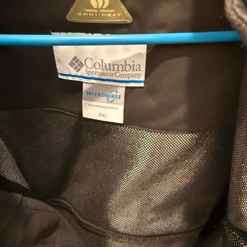 Men's Columbia Omni heat jacket.